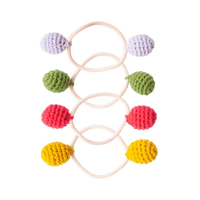 Hair Elastic Crochet Balls 